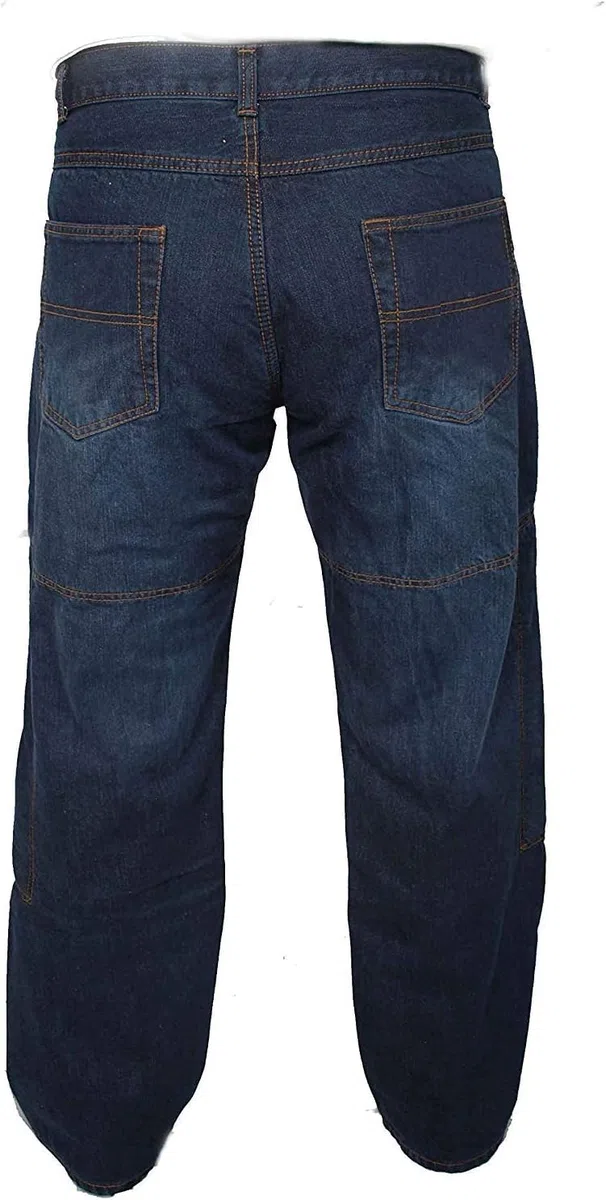 Herren Motorradhose Jeans Cargohose mit Hüft- und Knieprotektoren und schützendem Aramid-Futter Bikerhose für Rennfahrer RP-IM-GRP