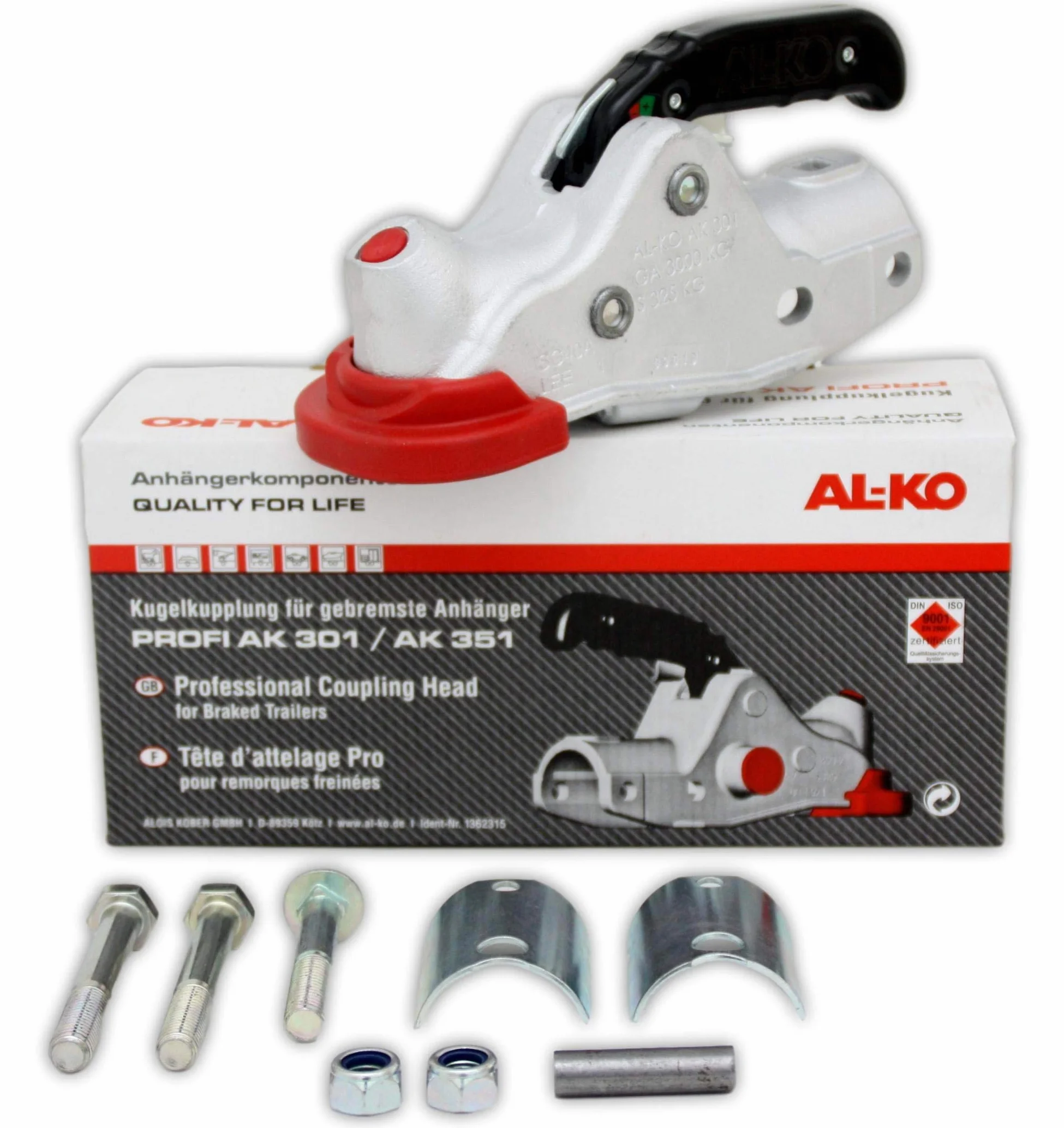 ALKO AK 301 Guss Zugkugelkupplung Adapter mit Soft Dock 3000kg Zugmaul