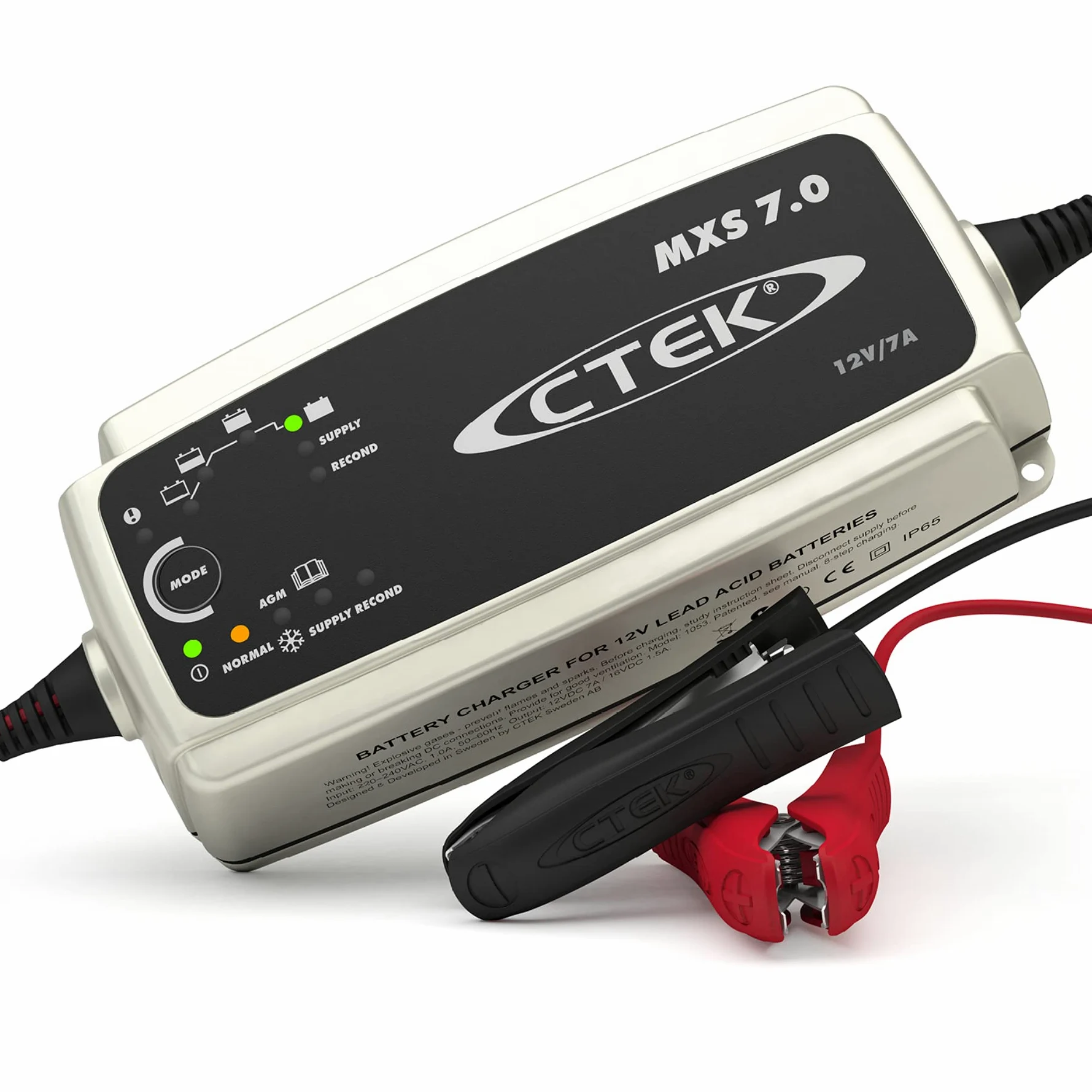 CTEK MXS 7.0, Batterieladegerät 12V Für Größere Fahrzeugbatterien, Batterieladegerät Boot, LKW, Wohnwagen, Wohnmobil Ladegerät, Versorgungsfunktion, Rekonditionierungsmodus Und Winterprogramm