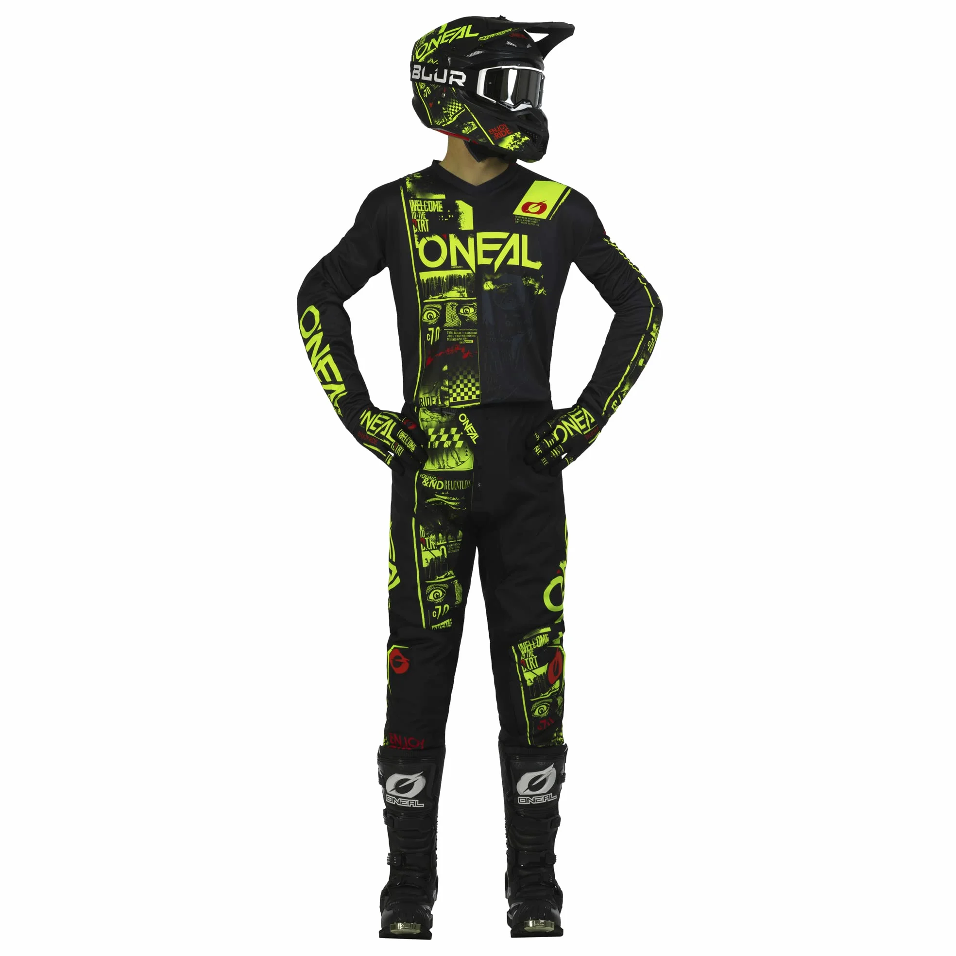 O'NEAL | Motocross-Hose | MTB Enduro MX | Bequeme lockere Passform für maximale Bewegungsfreiheit, Bündchenlose Hosenbeine | Element Pants Attack | Erwachsene