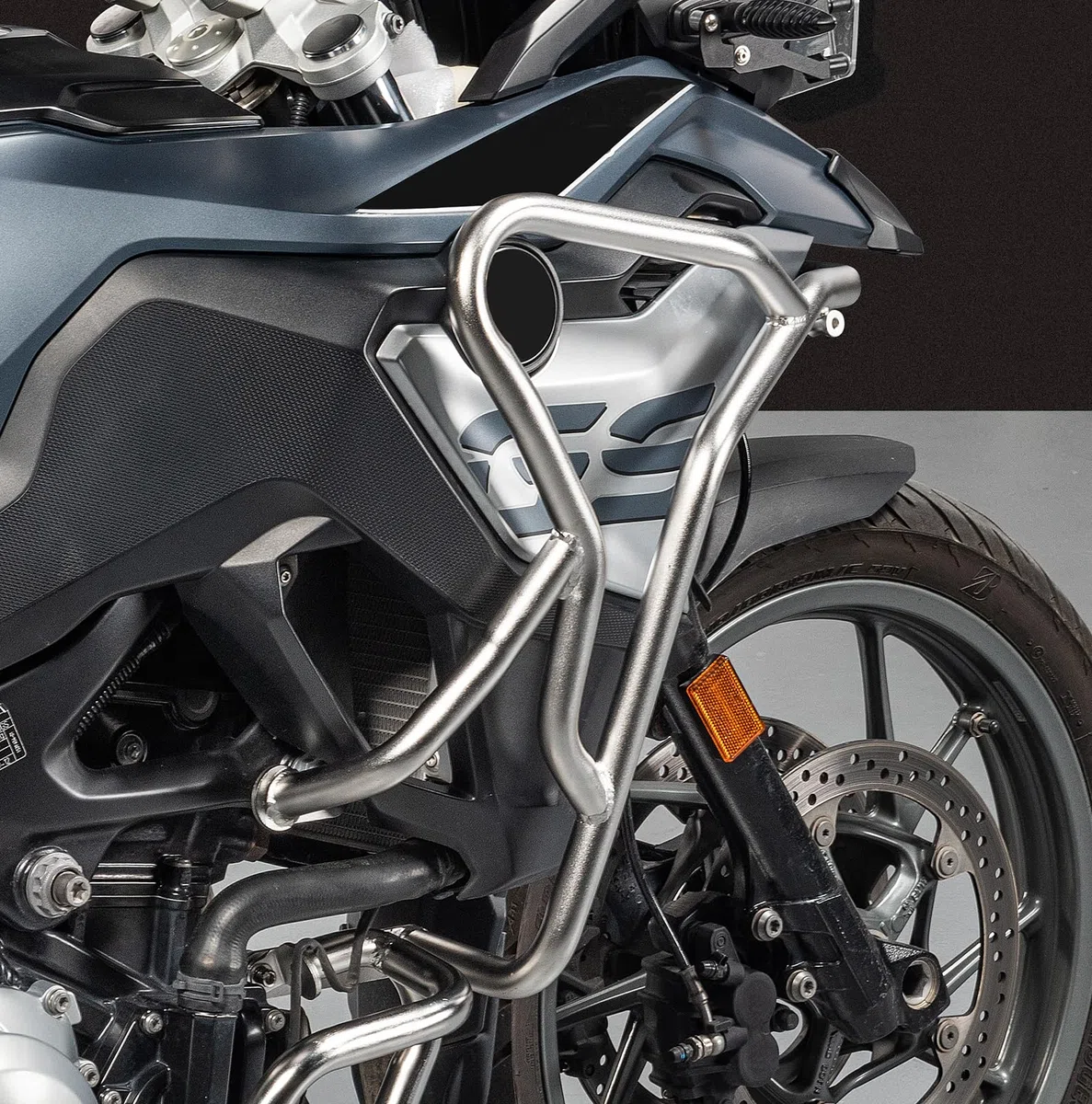 Motorrad Sturzbügel Motorschutz für F750GS F850GS 2018-2023 F800GS 2024 2025 F 750 800 850 GS Sturzschutz Stoßfänger Seitenrahmen Fallschutz (Schwarz – Oben)