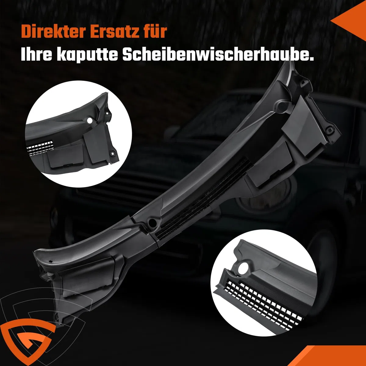 Windschutz Windlaufabdeckung Vorne Links & Rechts Kompatibel mit MINI Cooper R55 R56 R57, Abdeckung Windlauf Windschutz Regenabweiser 51132751209 5113275121