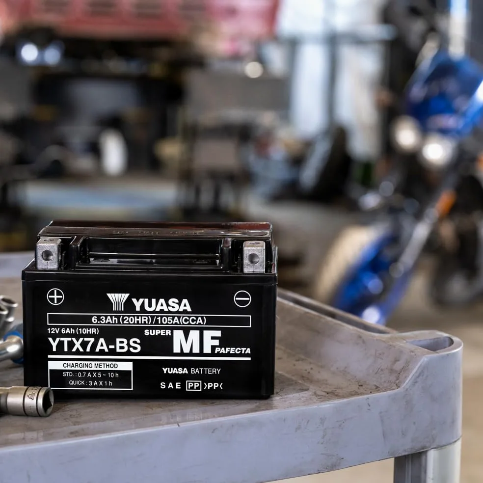 Yuasa YTX7A 12V 105 CCA Wartungsfreie AGM VRLA-Motorradbatterie