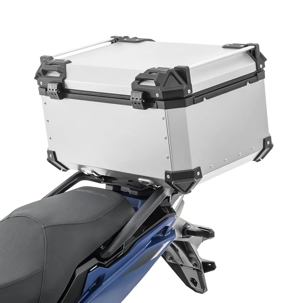 Top Case kompatibel mit BMW R 1250 GS/Adventure Aluminium Bagtecs XB65 Silber