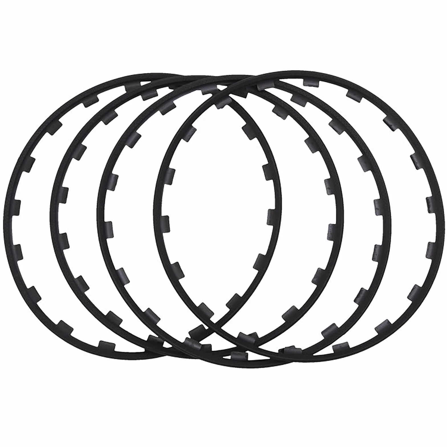 4 Stück Felgenschutz Nylon Uberturbine-Rad–Streifen zur Verhinderung von Bordsteinausschlägen, für Tesla Model 3/y (Schwarz, fit 18 Zoll Rad)
