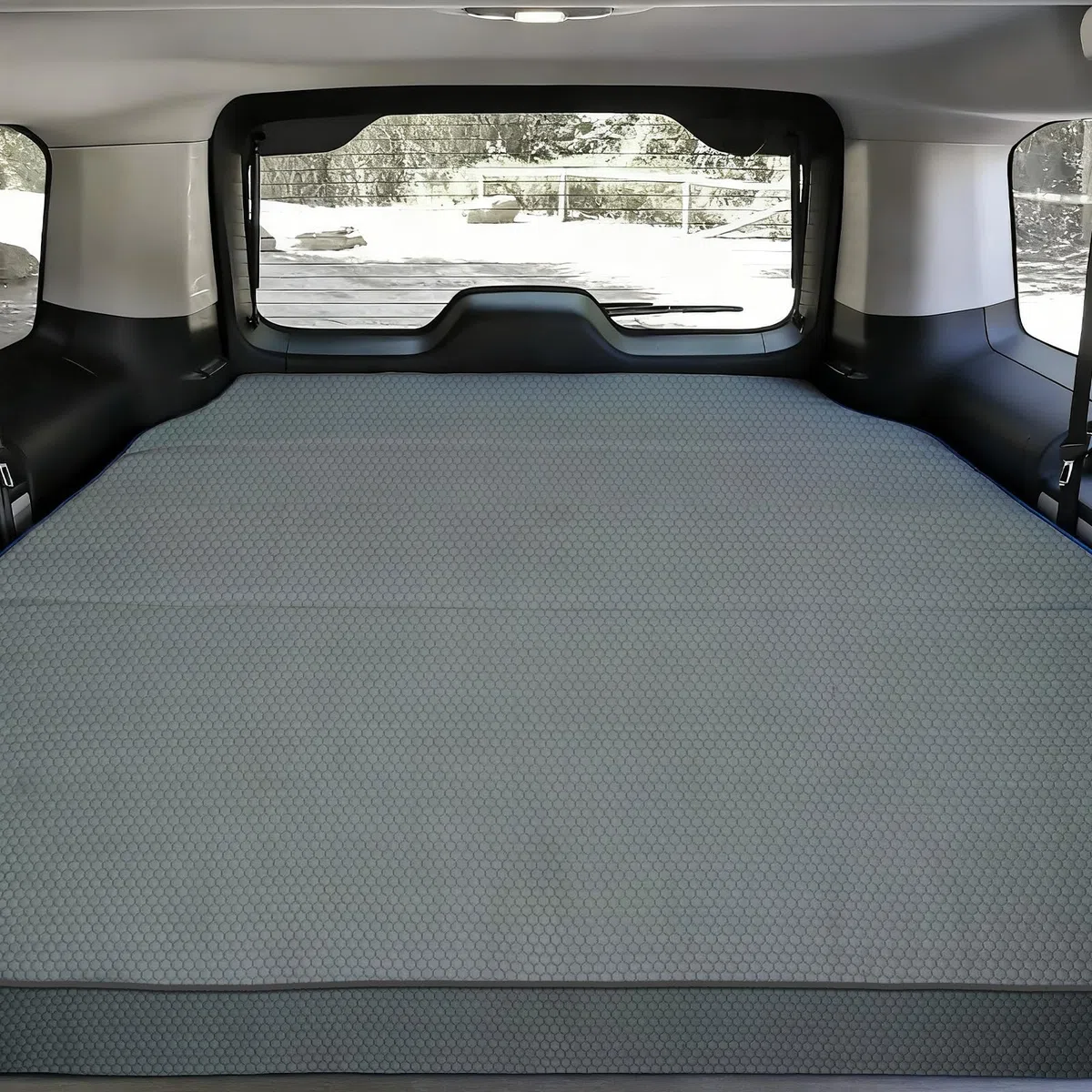 Dicke warme atmungsaktive Faltbare Fahrzeugmatratze kompatibel mit VW T32 T4 T5 T6 T6.1 T7 Multivan California Beach Caravelle und Transporter 186 * 148 * 8cm Wohnmobil Camper zubehör
