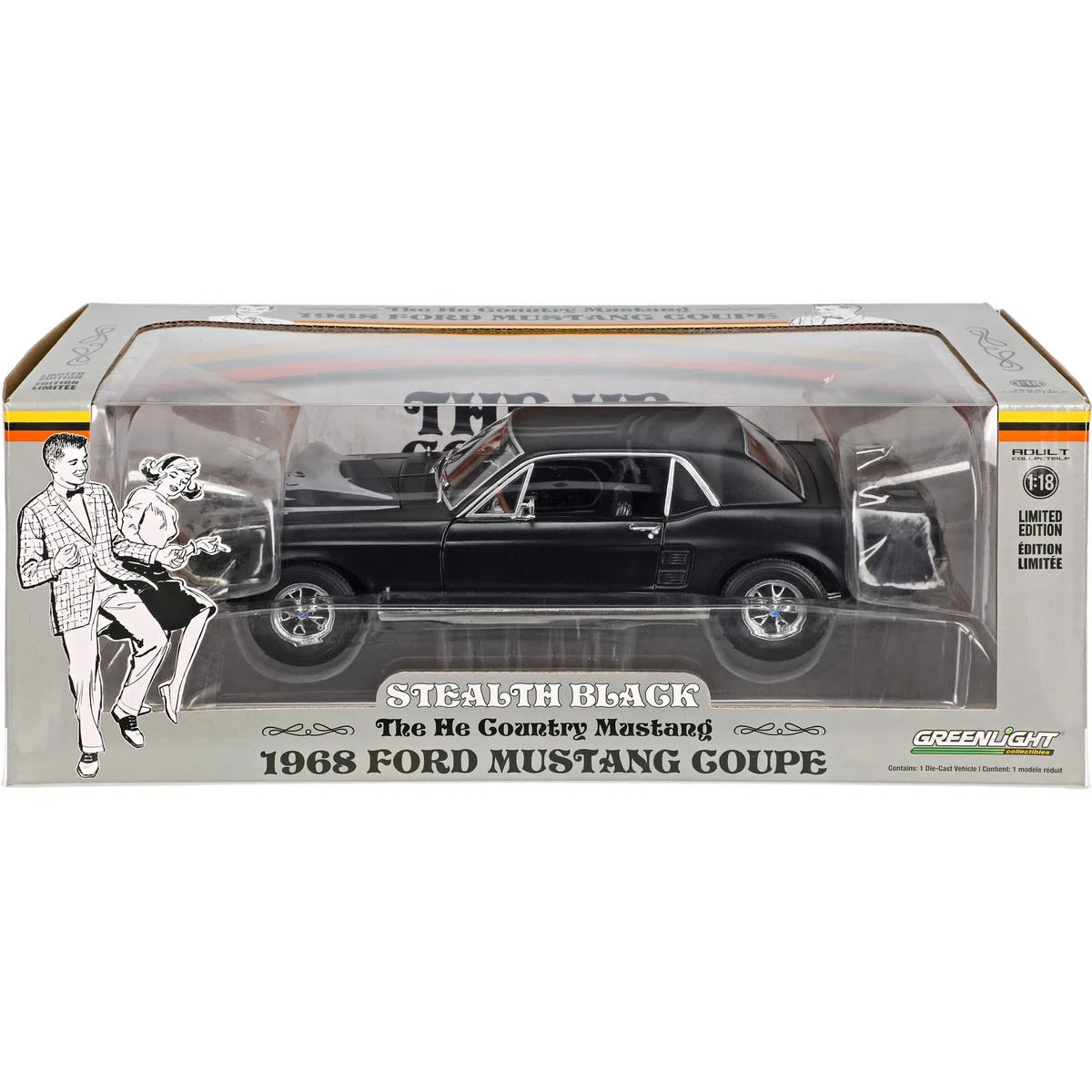 Ford Mustang I 2. Generation Coupe Schwarz 1968 1/18 Greenlight Modell Auto