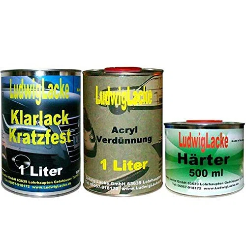 Ludwiglacke Klarlack 2,5 Liter Set Klarlack Härter Verdünnung