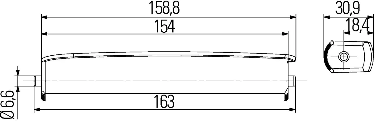 HELLA 2PT 980 860-801 LED-Tagfahrleuchtensatz - LEDayLine 15 - 12V - rechteckig - Einbau - Lichtscheibenfarbe: glasklar - Kabel: 2800mm - Fahrzeugfront - Set