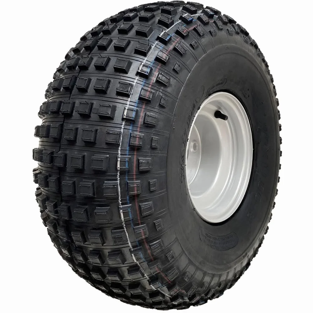 Parnells - 1 Komplettes Rad und Reifen, 22 x 11,00-8 - 4 Bolzen, 100 mm Pcd, 4-Lagig Wanda, Durchmesser 538 mm, 270 mm Breite, 154 kg - für Rasenmäher, Atv-Quad-Anhänger, Buggys, Karts, Off-Road