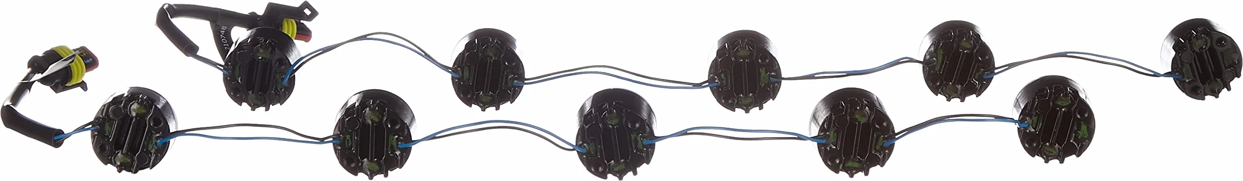 HELLA 2PT 177 696-701 LED-Tagfahrleuchtensatz - LEDayFlex - 12/24V - rund - Einbau - Lichtscheibenfarbe: glasklar - Kabel: 120mm - Fahrzeugfront - Satz