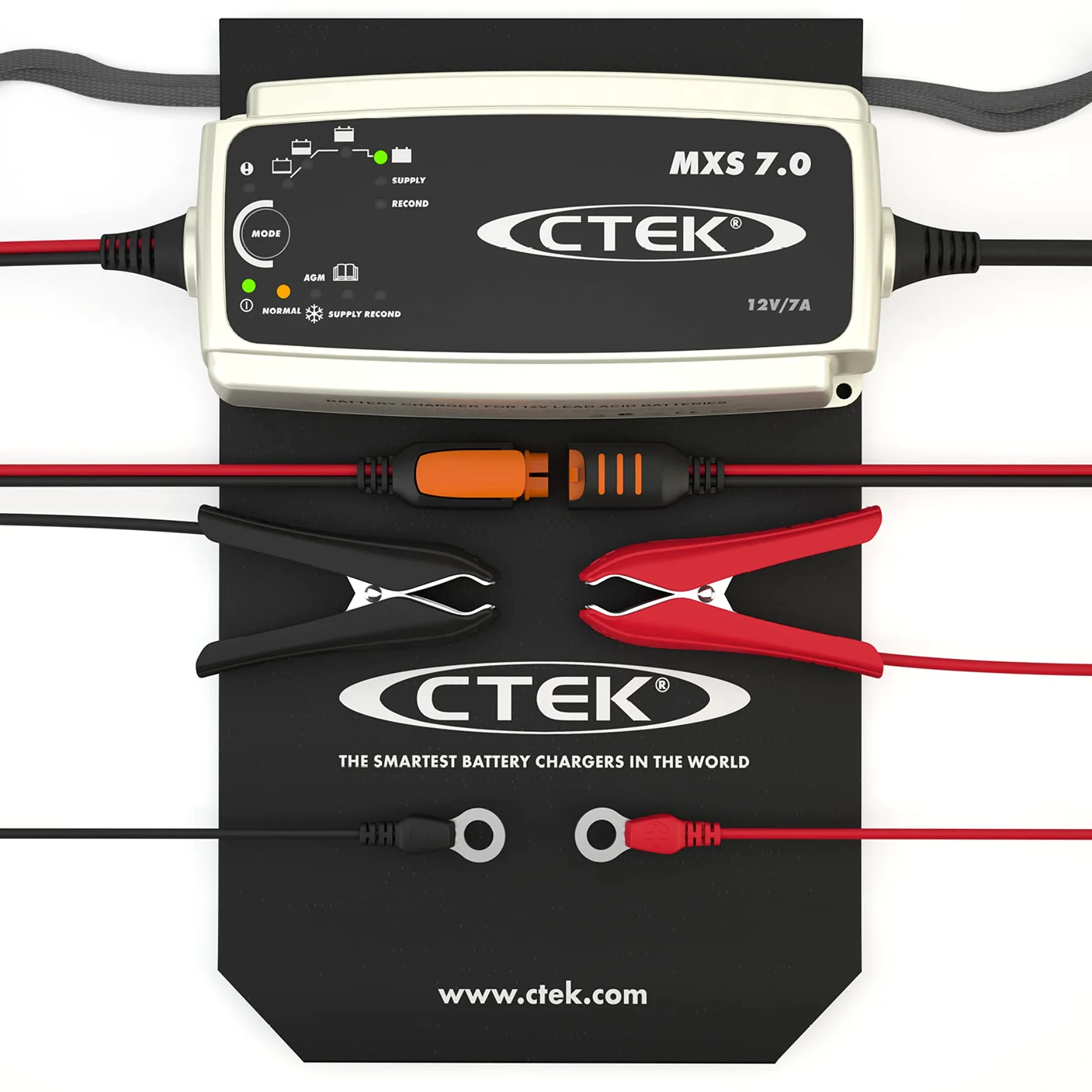 CTEK MXS 7.0, Batterieladegerät 12V Für Größere Fahrzeugbatterien, Batterieladegerät Boot, LKW, Wohnwagen, Wohnmobil Ladegerät, Versorgungsfunktion, Rekonditionierungsmodus Und Winterprogramm