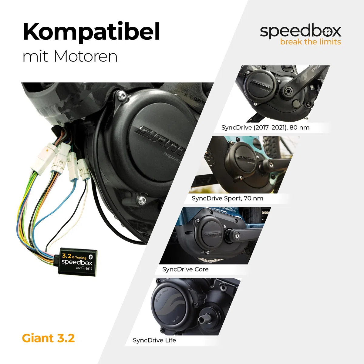 SpeedBox 3.2 Kompatibel mit Giant E-Bikes/Tuning-Chip für SyncDrive-Motoren 2017-2024