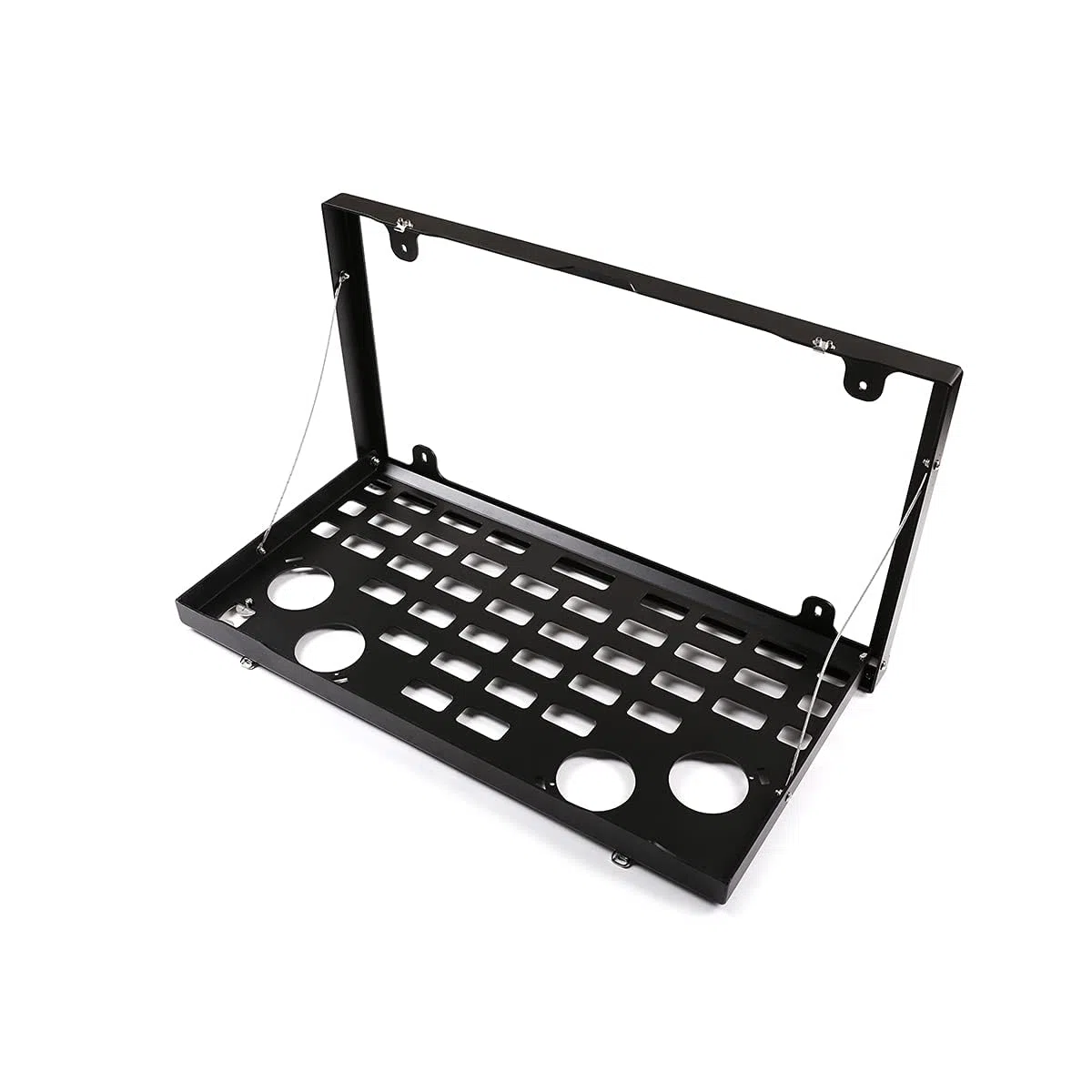 Aluminiumlegierung, schwarzes Auto Hintertür Klapptisch Laderegal, Stauraum Heckklappentisch, dekoratives Zubehör, Für LR Defender 110 2020–2022