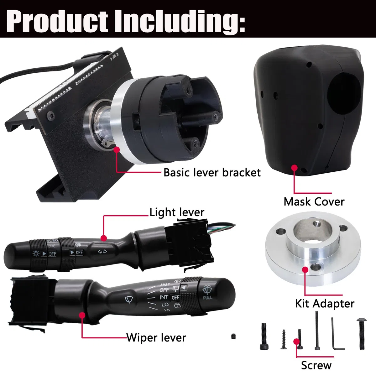 Benshuuk DIY Drehsignalwischer Hebel Kombinationsschalter für G27 / G29 / G920 / G923 oder Moza Spiel Lenkrad; PC Rennsimulator für ATS ETS2 OMSI 2 Euro/American Truck (For G27/G29/G920)