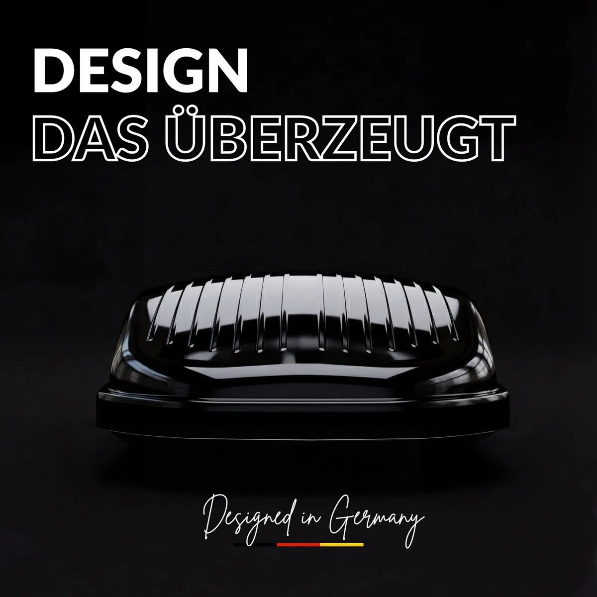 Owen Dachbox Auto 320L | 75kg Zuladung | Premium Hartschale Schwarz Glänzend | Aerodynamische Gepäckbox mit Schnellspanner (Fast Clamp) & Beidseitiger Öffnung | Robustes Material | Abschließbar