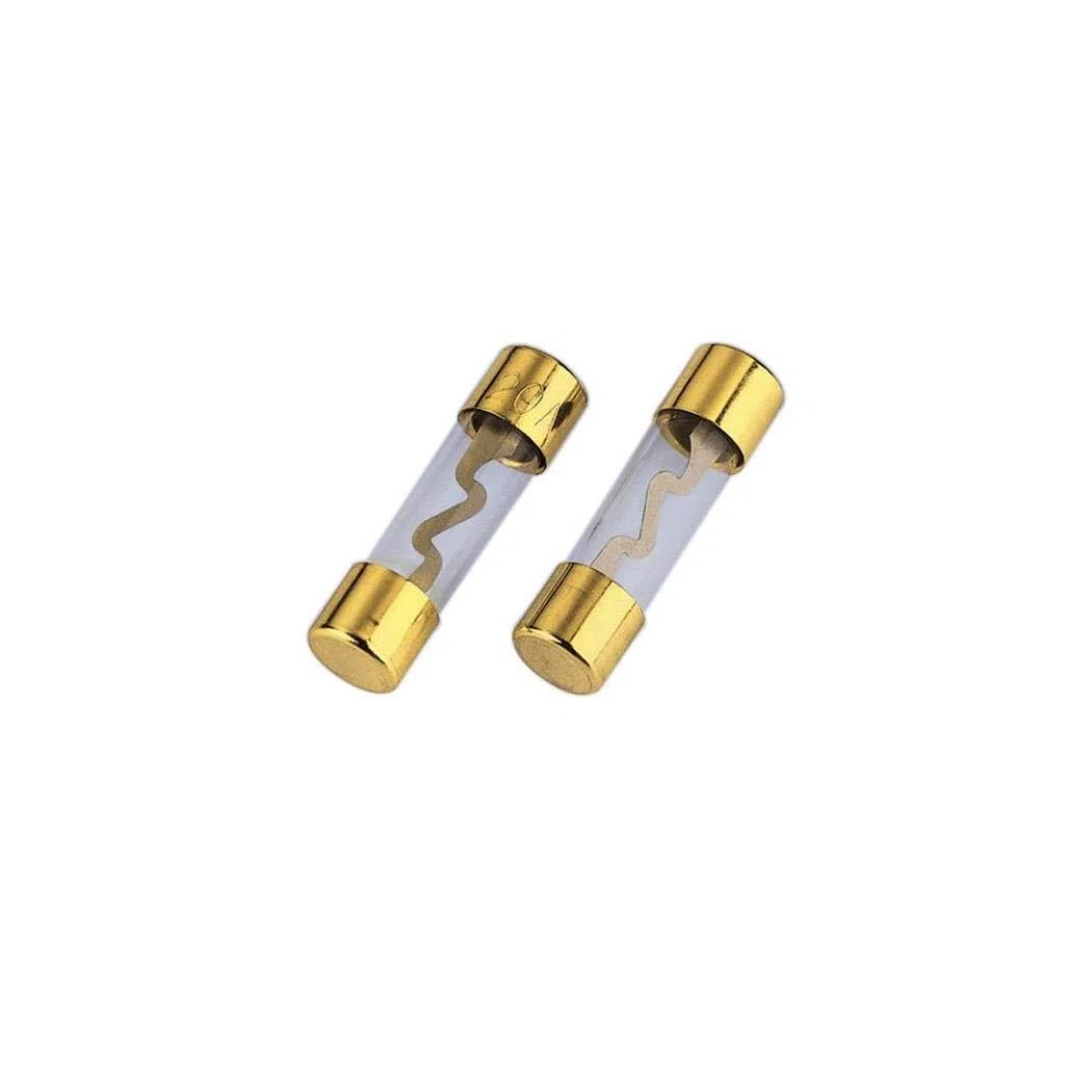 Hama Glassicherung 2 Stück, KFZ Feinsicherung, 10 x 38mm, 60A, vergoldet