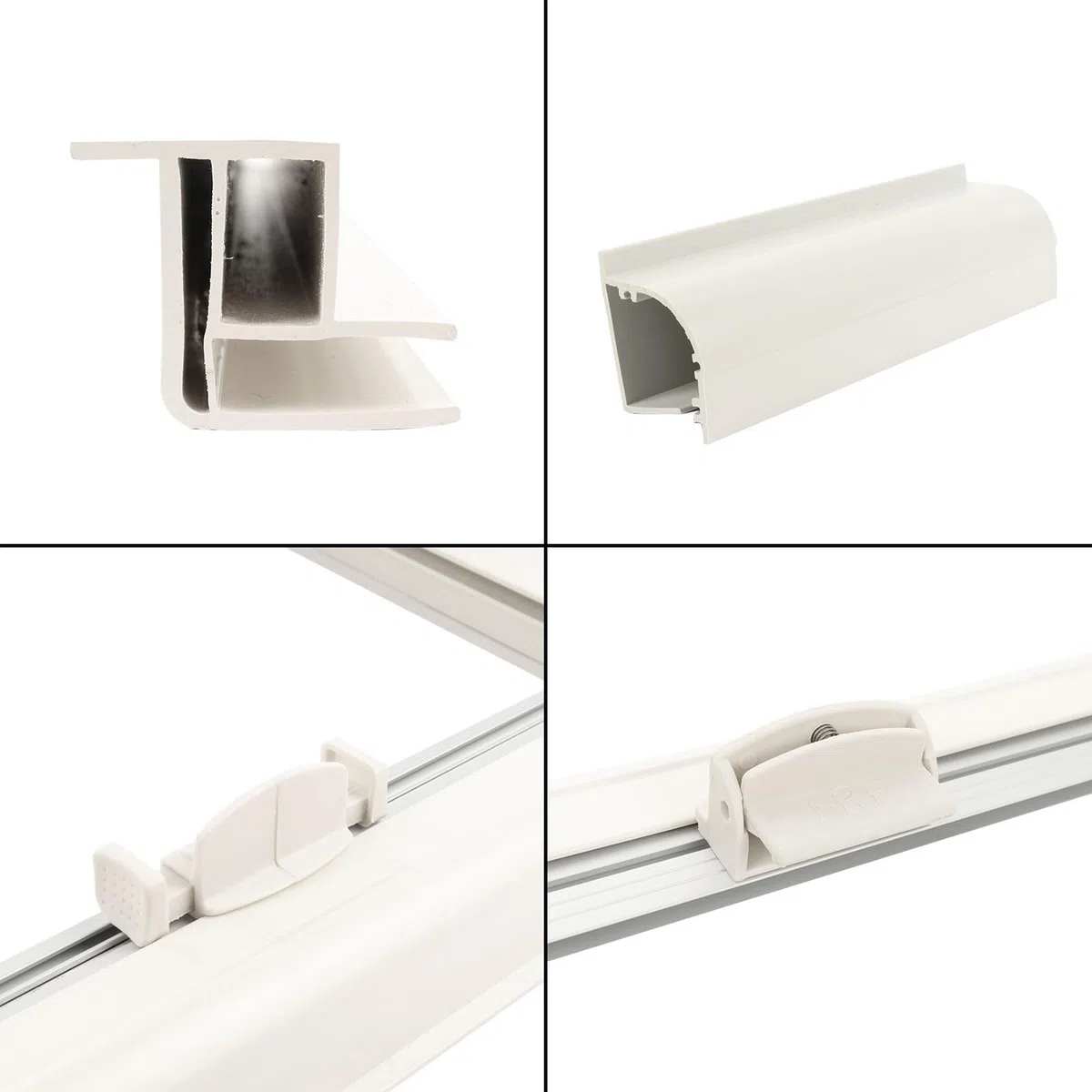 Verdunklungsrollo Insektenschutz 35-110x65cm Kassettenrollo Wohnmobil Rollo Verdunklung rahmenlose Fenster Wohnwagen - Ivory/Grau (Grau, 60x65cm)