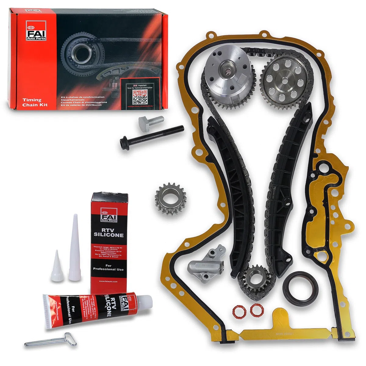 Fai Steuerketten-Set (Kompatibilität mit Linkslenker-Fahrzeugen nicht garantiert) Teilenummer TCK211VVT