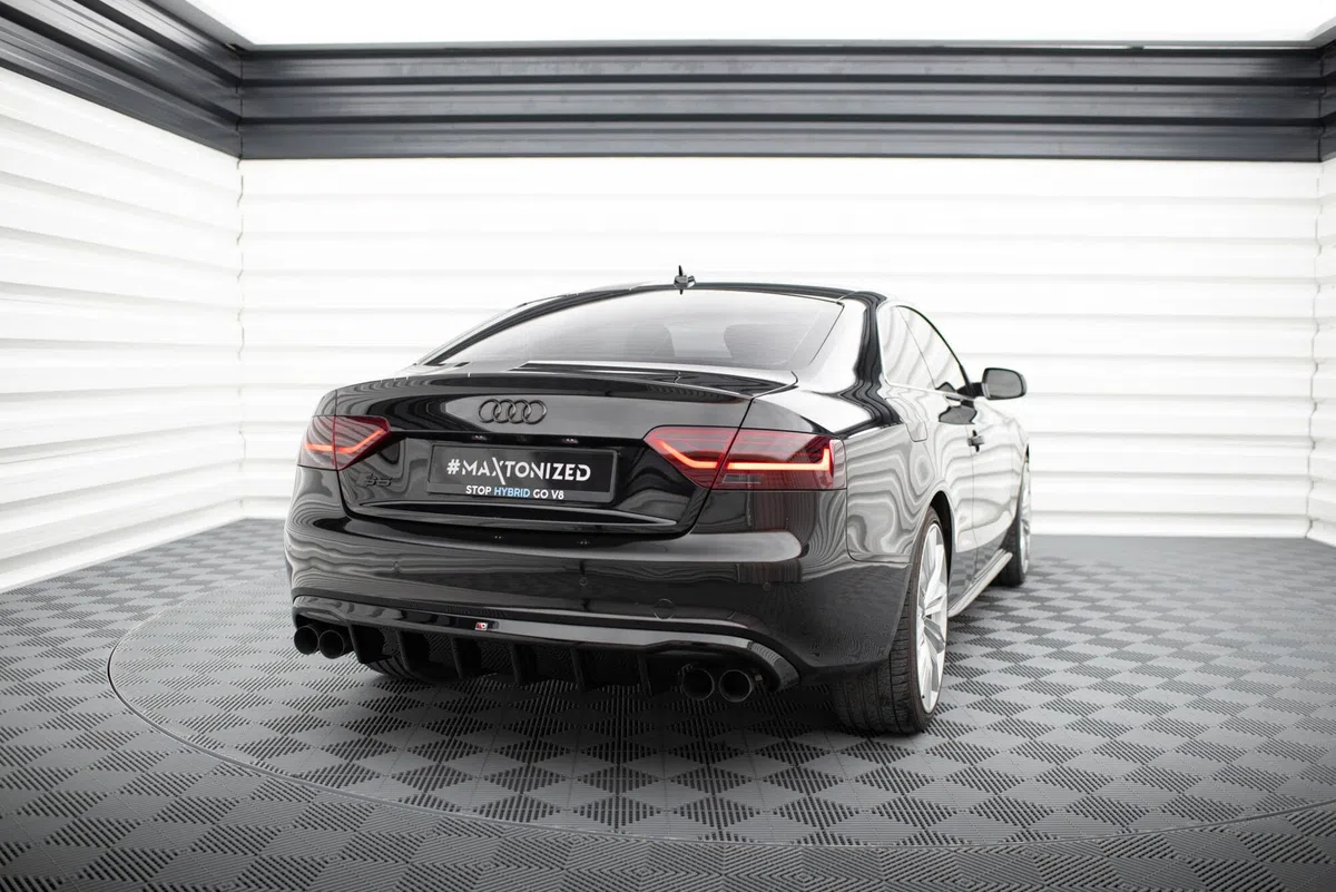 Maxton Design Heckdiffusor V.3 für Audi S5 / A5 S-Line Coupe/Cabrio B8 8T (2007-2011) Hochglanz schwarz