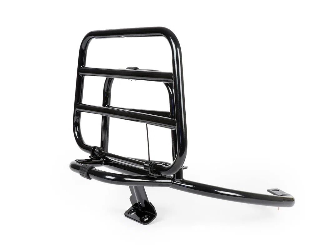 MOTONOSTRA Gepäckträger schwarz glanz klappbar hinten kompatibel Vespa GT GTL GTV GTS Super GT60 125 200 250 300