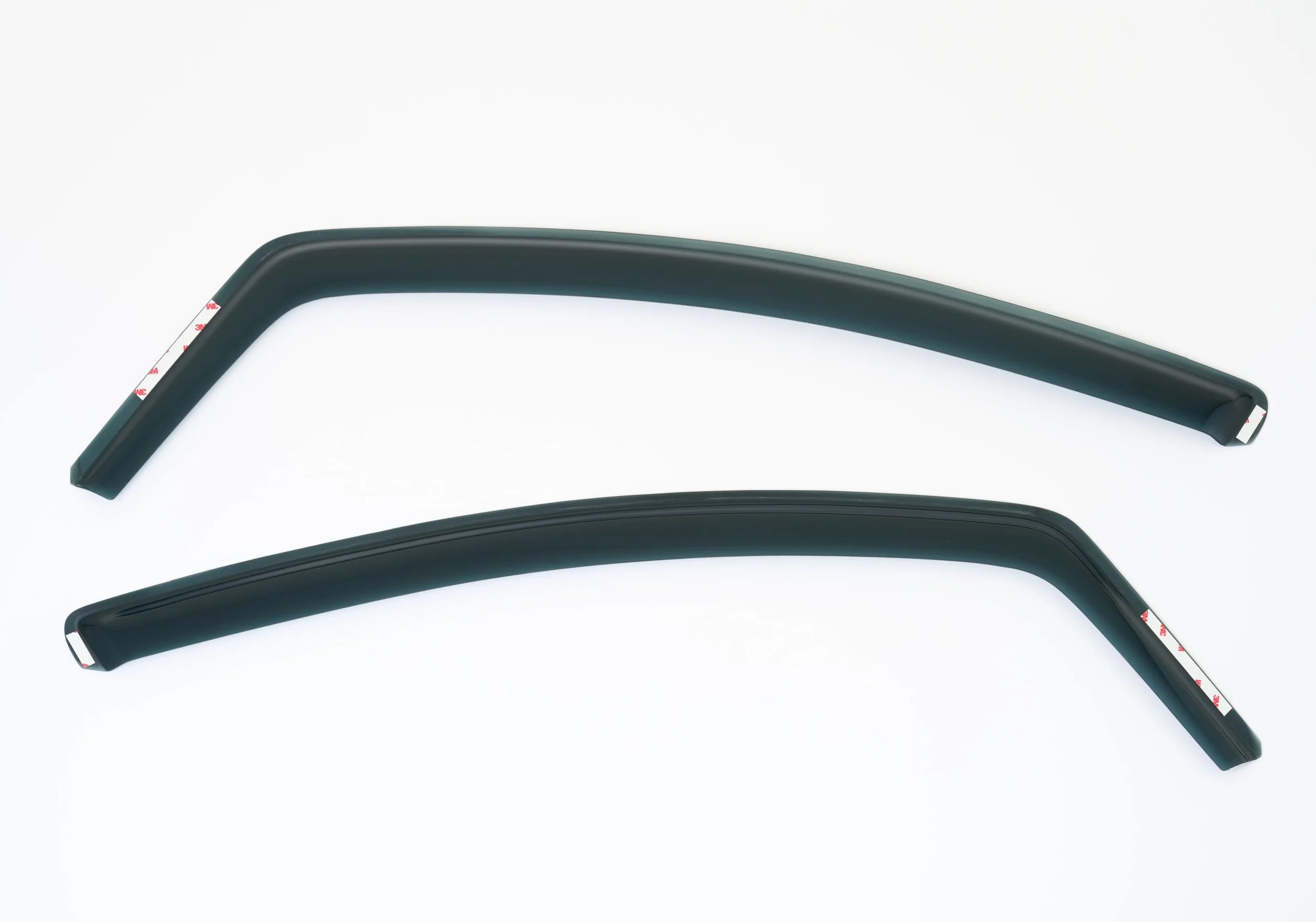 Set mit 2 Windabweisern, kompatibel mit VW Transporter T5 T6 T6.1 2004-2024, In-Kanal, Dunkles Rauchgetönt, Selbstklebend