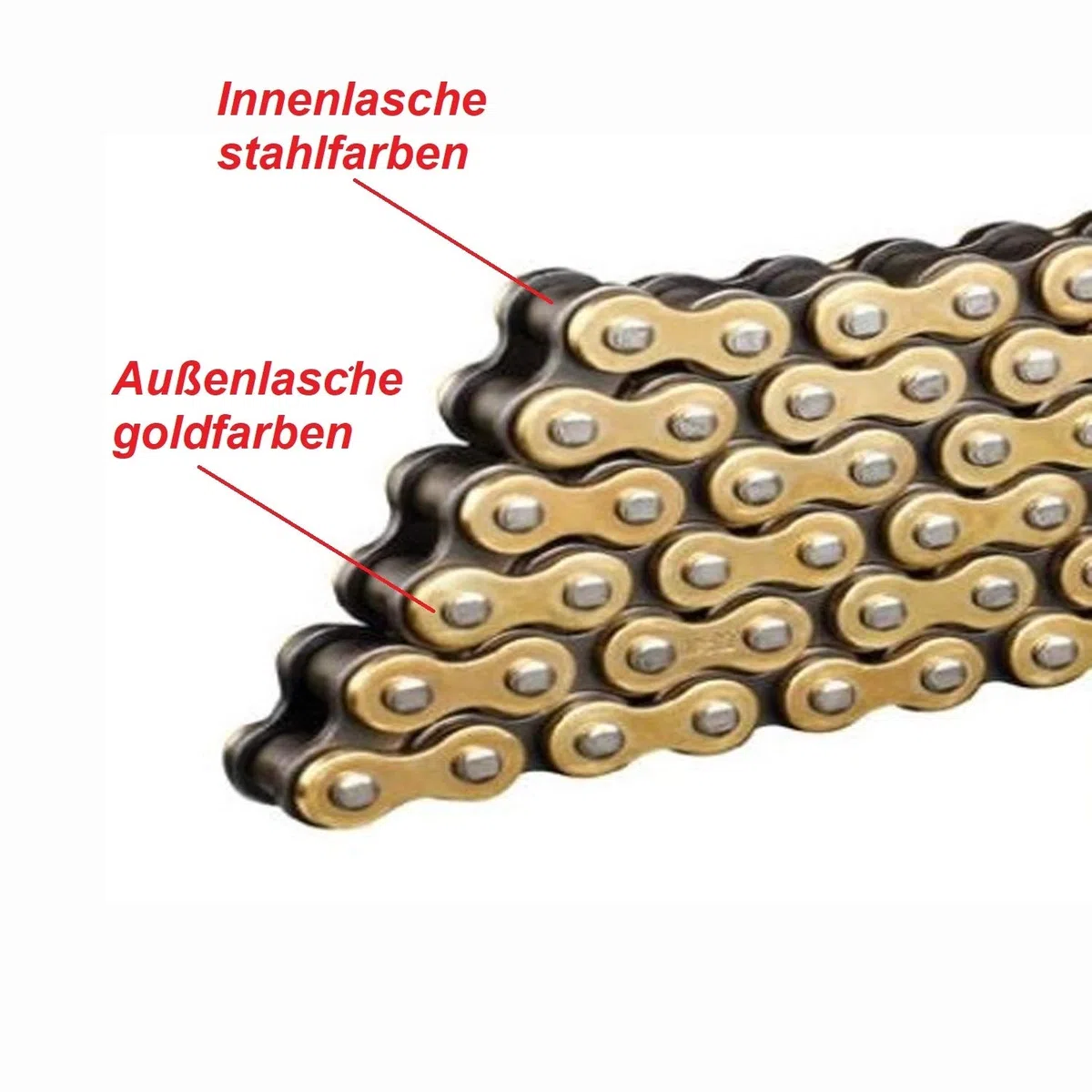 DID 520VX3 X-Ringkette Kettensatz Gold verstärkt für KTM Duke 125, RC 125 ABS, 14-45-112