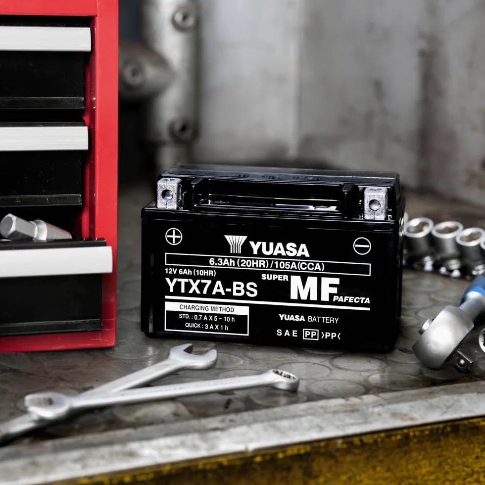 Yuasa YTX7A 12V 105 CCA Wartungsfreie AGM VRLA-Motorradbatterie