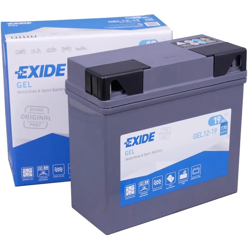 Exide GEL12-19 GEL Motorrad Starter-Batterie 12V 19Ah 170A