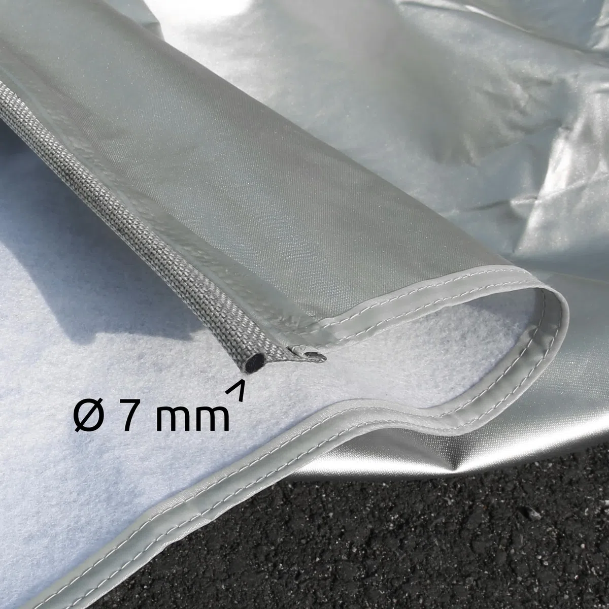 your GEAR Padua - Fenstermarkise für Wohnwagen | Größen: 140/160/180/200 x 70 cm | 7 mm Keder | UV 80+ Sonnenschutz, Camping-Markise (Grau, 200 X 70 cm)