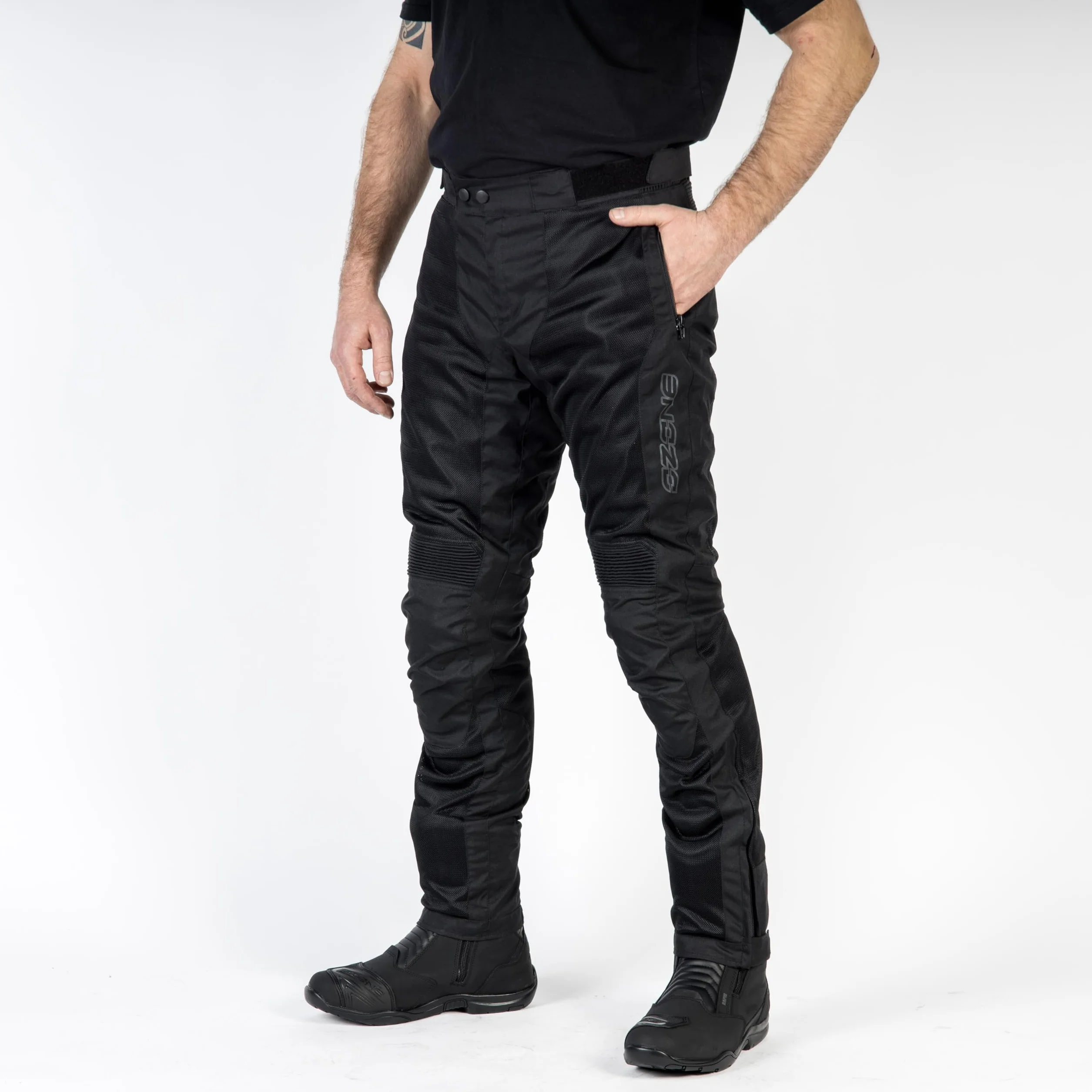OZONE MOTO Dart Motorradhose Herren | Textil | Knieprotektoren Stufe 1 | Taschen für Hüft und Steißbeinprotektoren | Große Mesh Belüftungspaneele | Größen bis 10XL