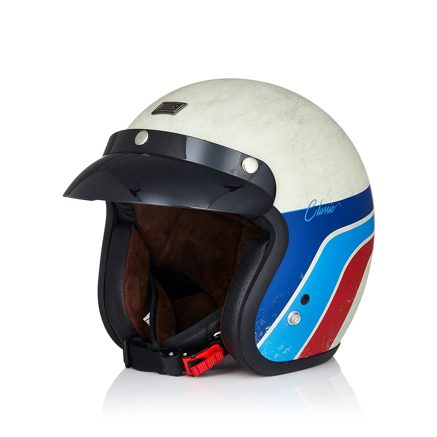 ORIGINE Motorradhelm Jethelm Vintage Rollerhelm Retro ECE-Zertifizierung