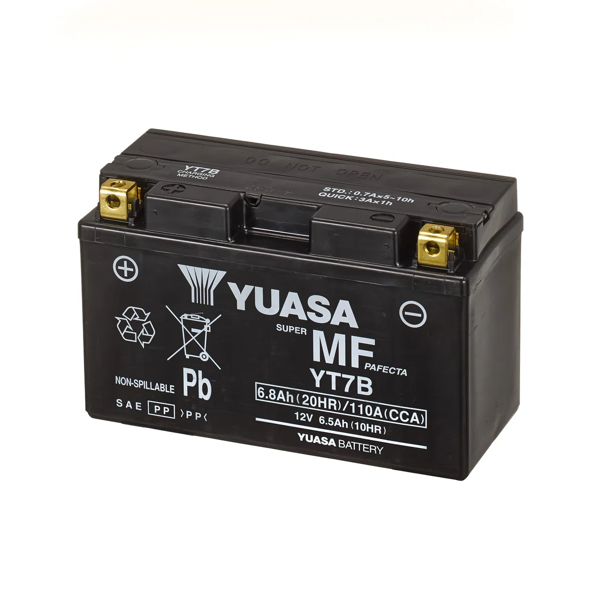 Yuasa YT7B 12V 110 CCA wartungsfreie AGM VRLA Motorradbatterie