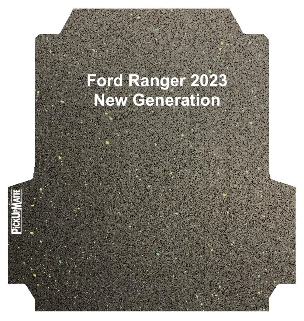 PICKUPMATTE – Antirutschmatte für Ford Ranger 2023+ (New Generation) – 6 mm extrem rutschfest – passgenauer Ladeflächenschutz – sicherer Halt im – 6 mm – passgenauer Ladeflächenschutz