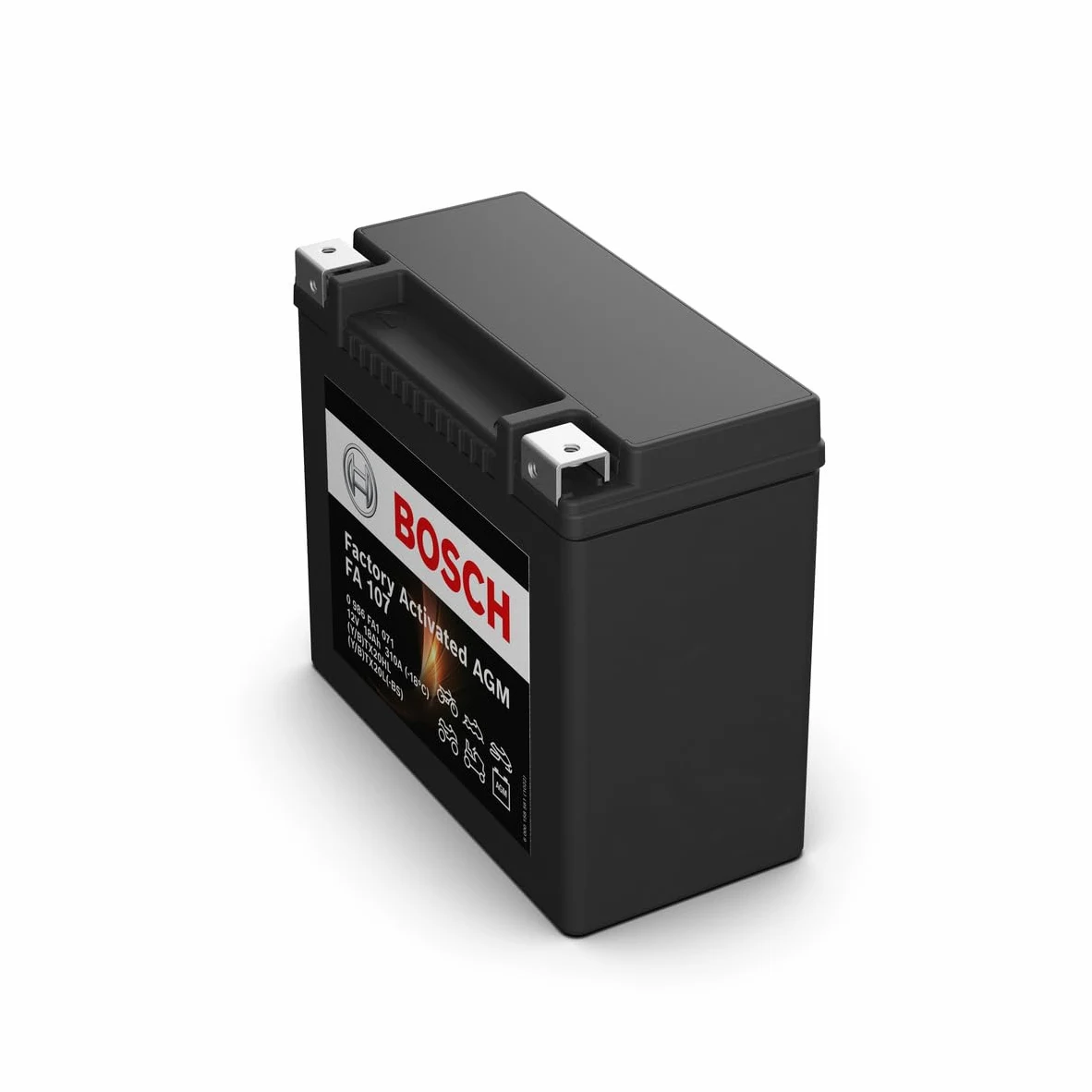 Bosch FA107 AGM-Motorradbatterie 12V 310A 18Ah