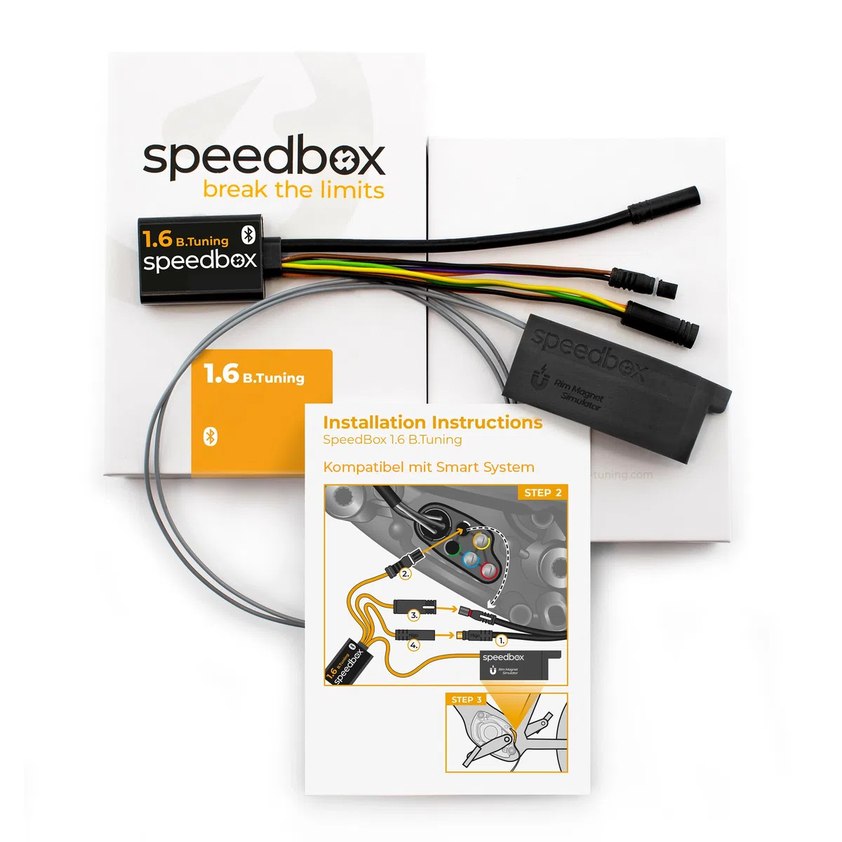 SpeedBox 1.6 B.Tuning mit Bluetooth, kompatibel mit Bosch Smart System (Performance Line CX 5. Gen) für E-Bikes mit Felgenmagnet am Hinterrad, E-Bike Tuning-Chip & SpeedBox App