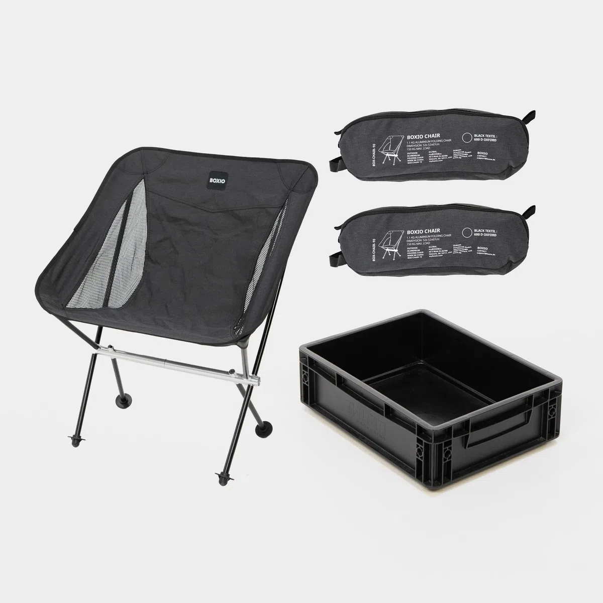 BOXIO - Chair: Ultraleichter Campingstuhl, Faltbarer Klappstuhl für Camping, Picknick & Strand | Komfortabler Sessel & Angelstuhl – Ideal als Strandstuhl & Campingstühle Outdoor (2)