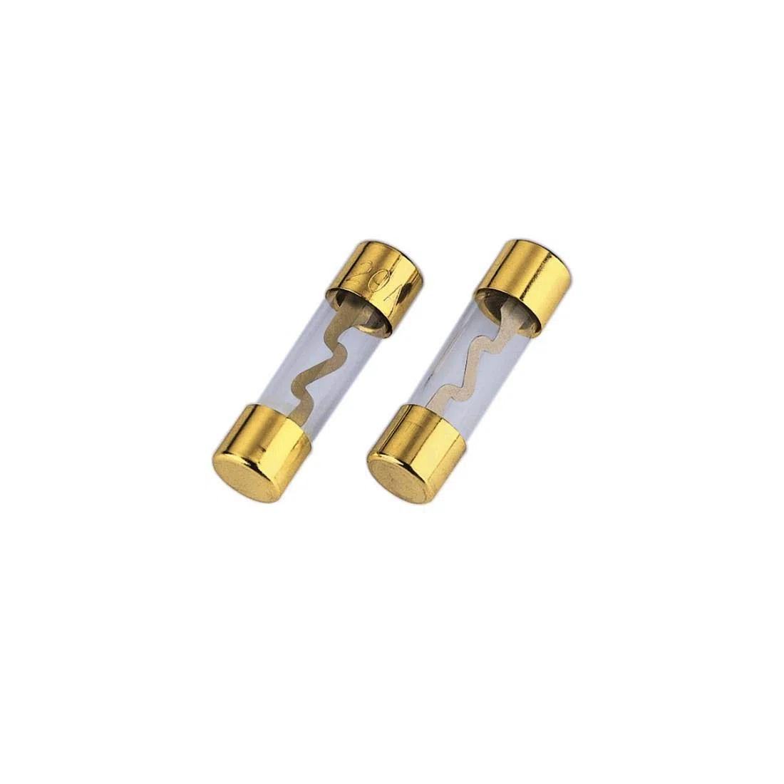 Hama Glassicherung 2 Stück, KFZ Feinsicherung, 10 x 38mm, 60A, vergoldet