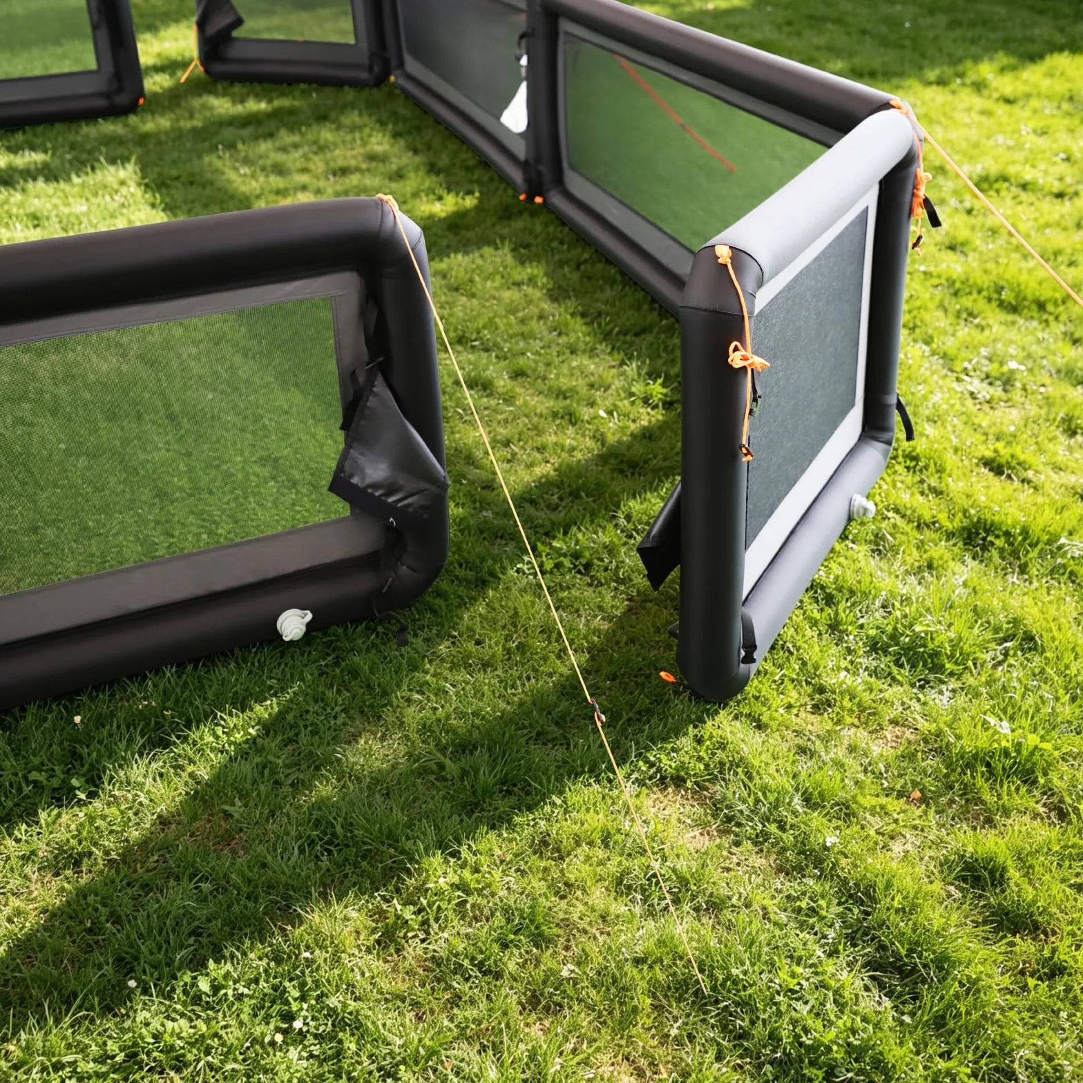 Aufblasbarer Modulzaun für Haustiere und Wohnmobile - Stabil und Flexibel (400x300cm (Freestanding No Caravan Needed))