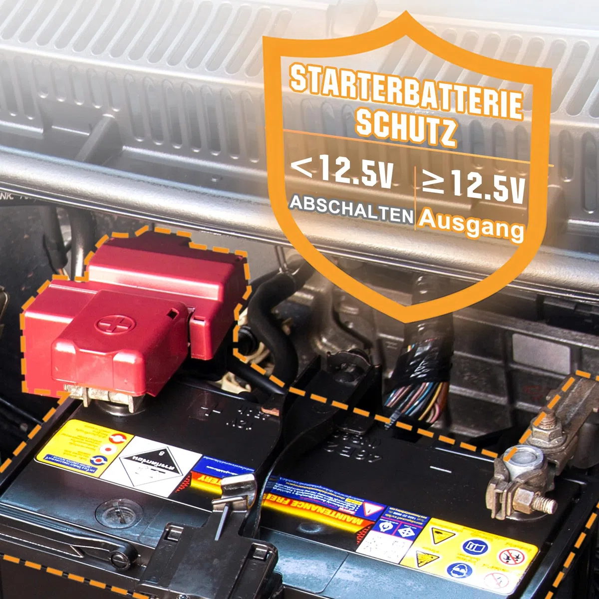 ECO-WORTHY Ladebooster 12V 40A DC-DC Batterieladegerät für LiFePO4 Batterie,Gel, Ladebooster für Wohnmobilen, Wohnwagen