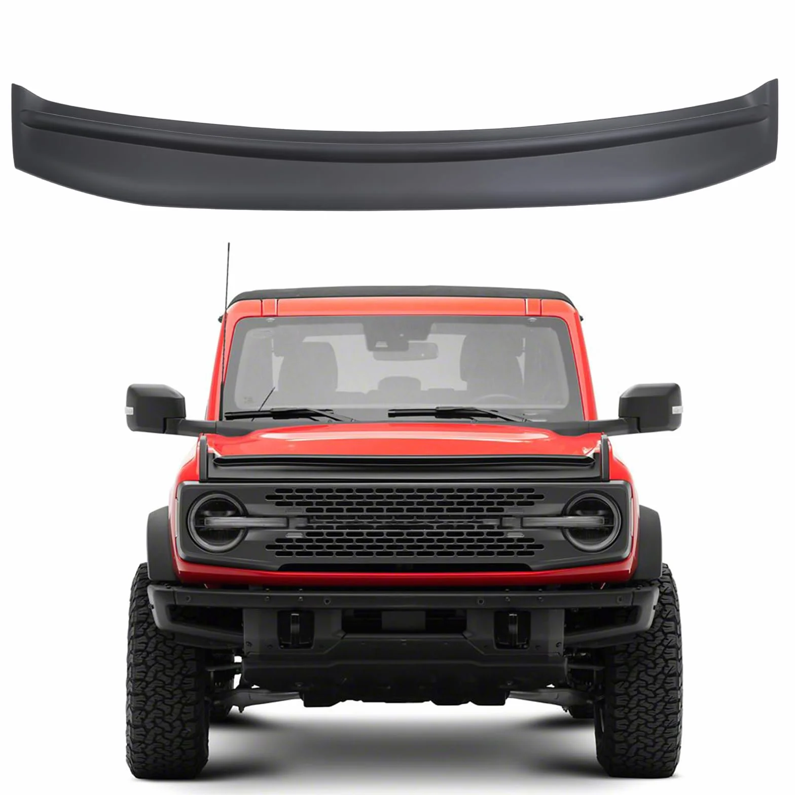 Motorhaubenschutz Insektenabweiser für Ford Bronco 2/4-Türer 2021-2026 Schwarz