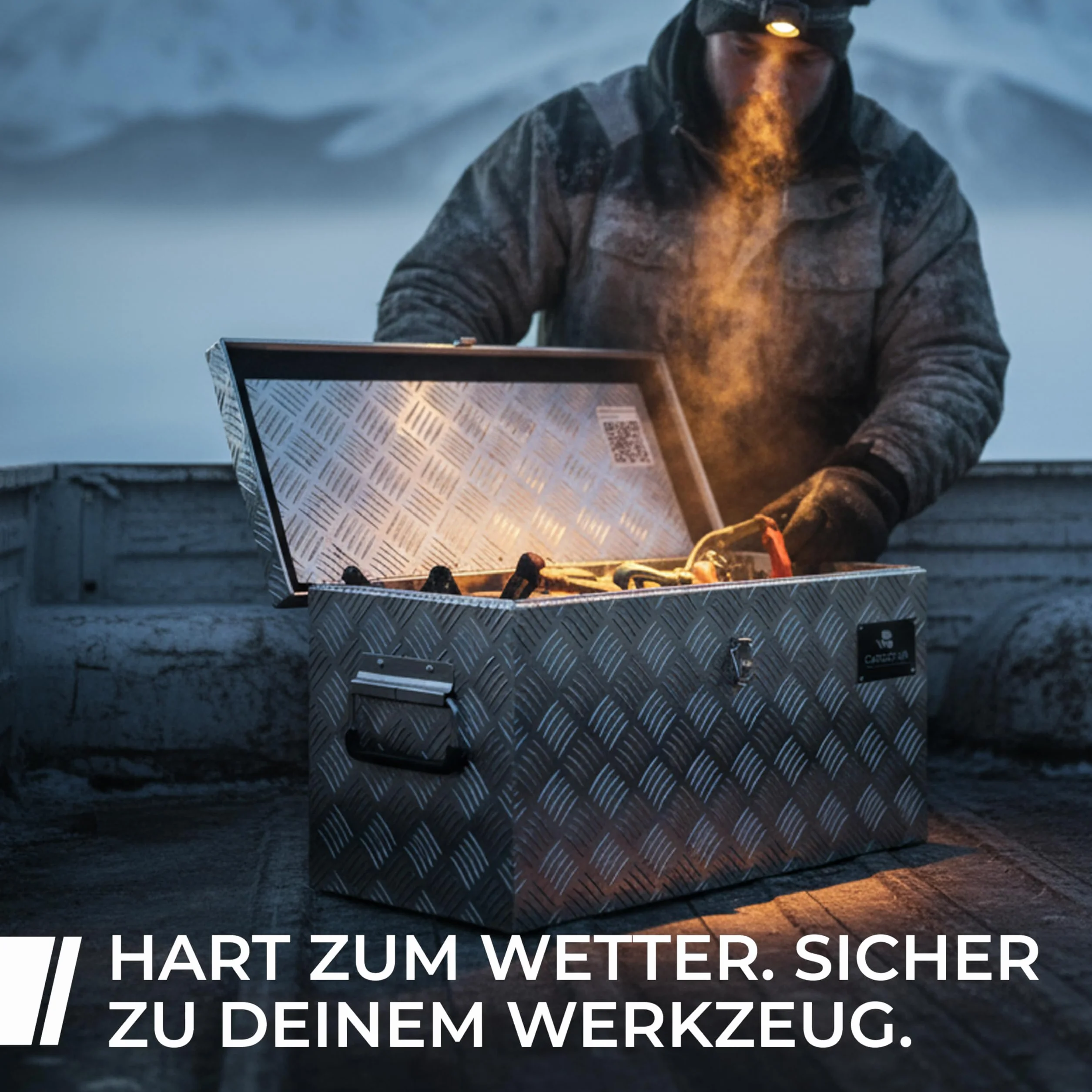 Wasserfeste Deichselbox Abschließbare Anhängerbox 50x17x20CM Transportbox