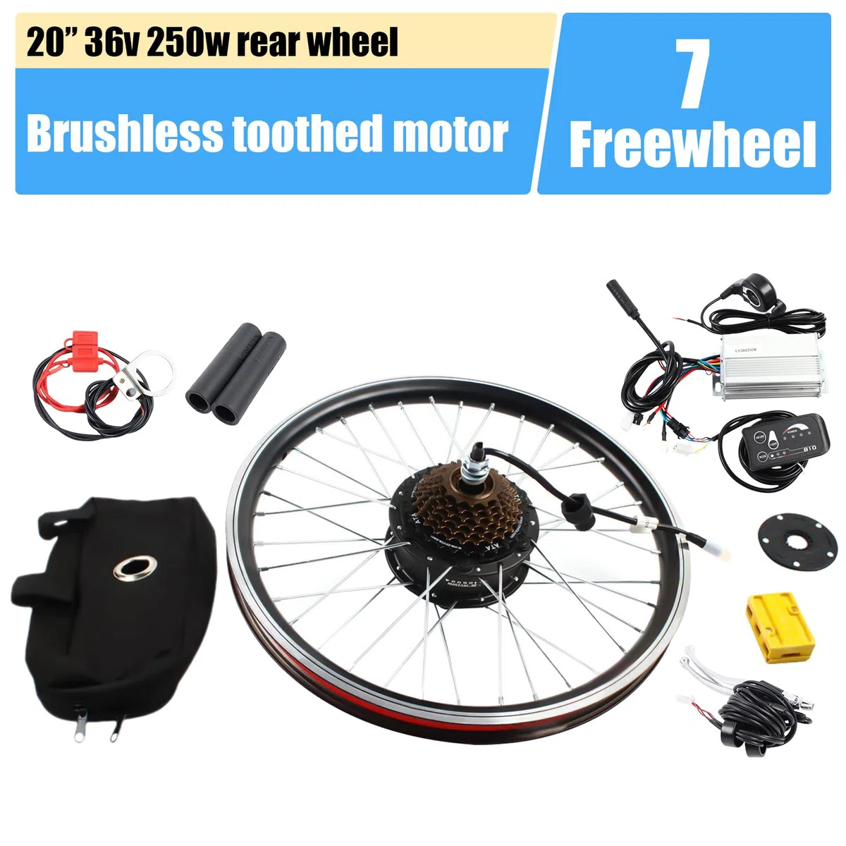 20 Zoll Elektrofahrrad Umbausatz 36V 250W Umbausatz E-Bike Umbausatz Elektrofahrrad Umbausatz