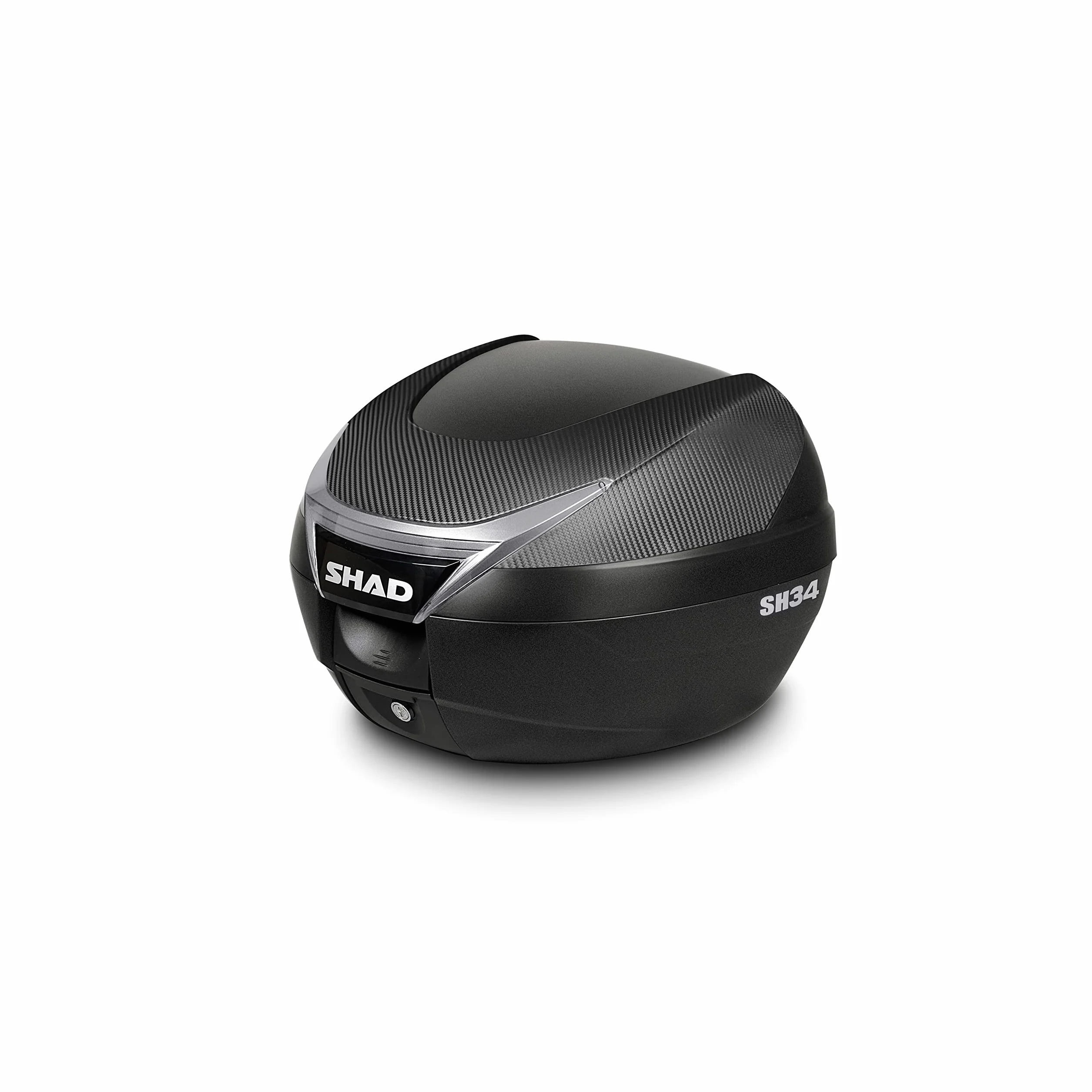 SHAD D0b34106 - Koffer oder Tasche hinten, für Roller oder Motorrad sh34 Carbon Look, TU EU | Cover in Carbonlook