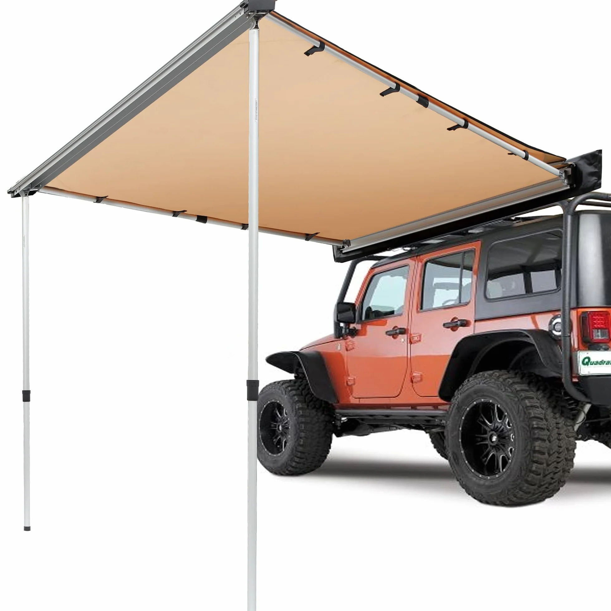 VEVOR Sonnensegel Wohnwagen 2x2,5m Sonnenvordach Wohnmobil UV50+ UV-Schutz Markise 280-G Polyester-Gewebe Vorzelt PU3000mm Wasserdicht inkl. PVC-Tasche Ideal für Camping Familientreffen Ausflüge