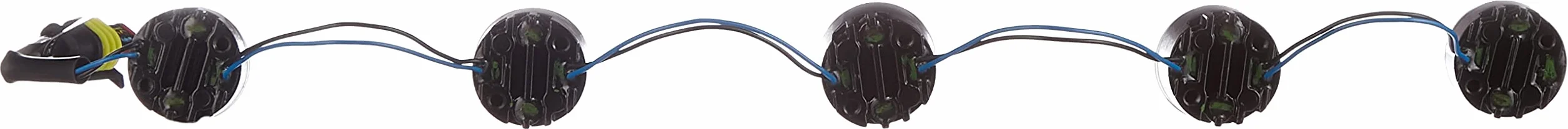 HELLA 2PT 177 696-701 LED-Tagfahrleuchtensatz - LEDayFlex - 12/24V - rund - Einbau - Lichtscheibenfarbe: glasklar - Kabel: 120mm - Fahrzeugfront - Satz
