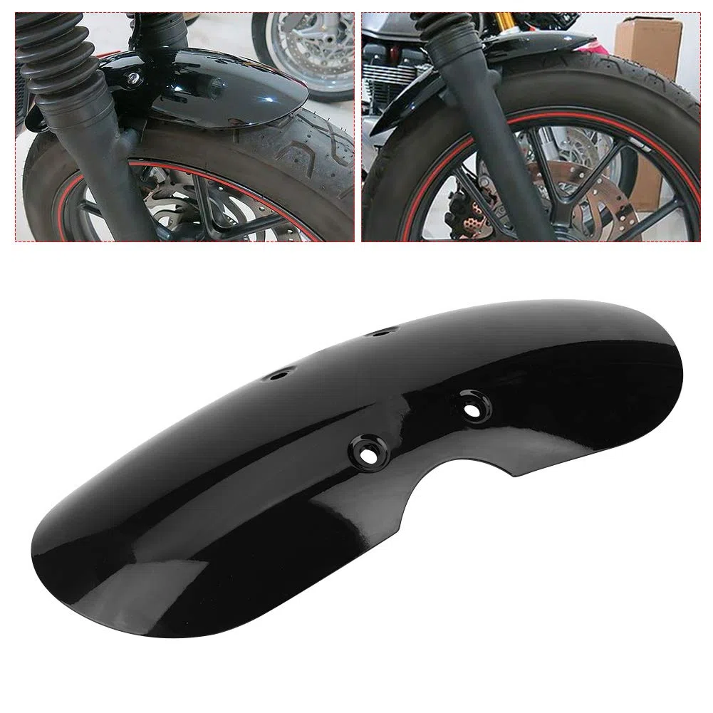 Auto-Schutzbleche, Motorradzubeh, ABS, kurz, Schutzblech vorne, passend f T100 2001-2016 (schwarz) Schutzblech vorne Bonneville T100 Schutzblech vorne Street Twin+Schutzblech Motorrad Vorne
