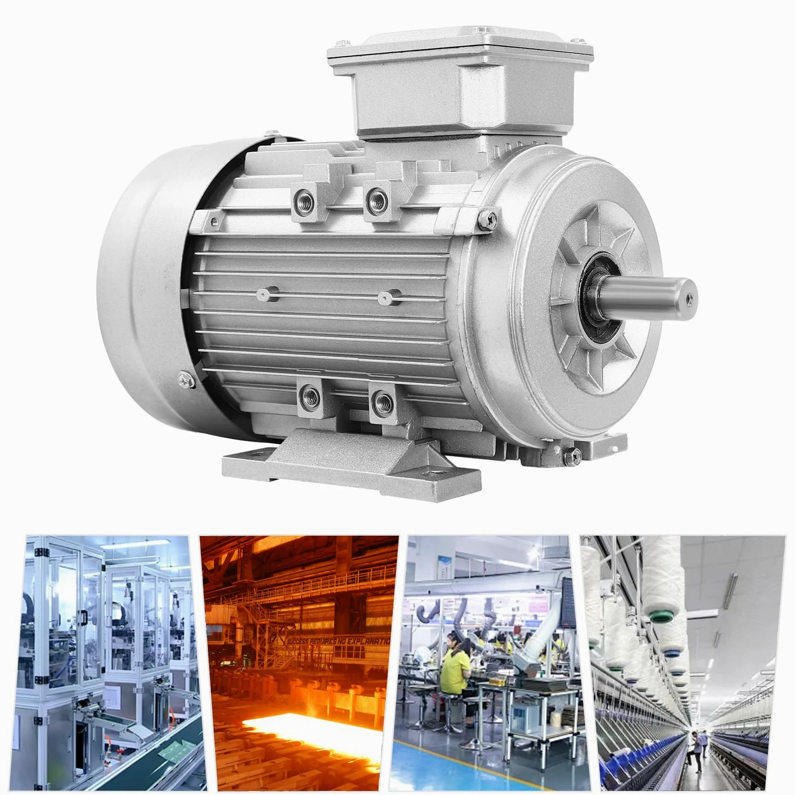 Elektromotor 1.1kW 380V Dreiphasen-Motor 1405U/min Schaftdurchmesser 19mm reine Kupferspule