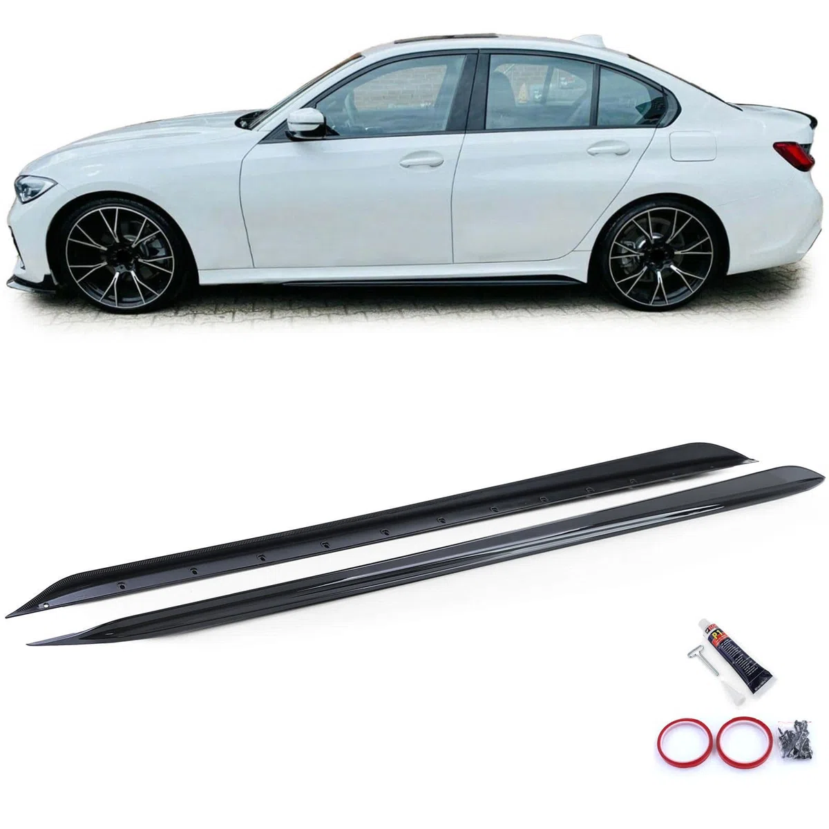 Aufsatz Seitenschweller Performance Glanz passt für 3er BMW G20 G21 2019-2022