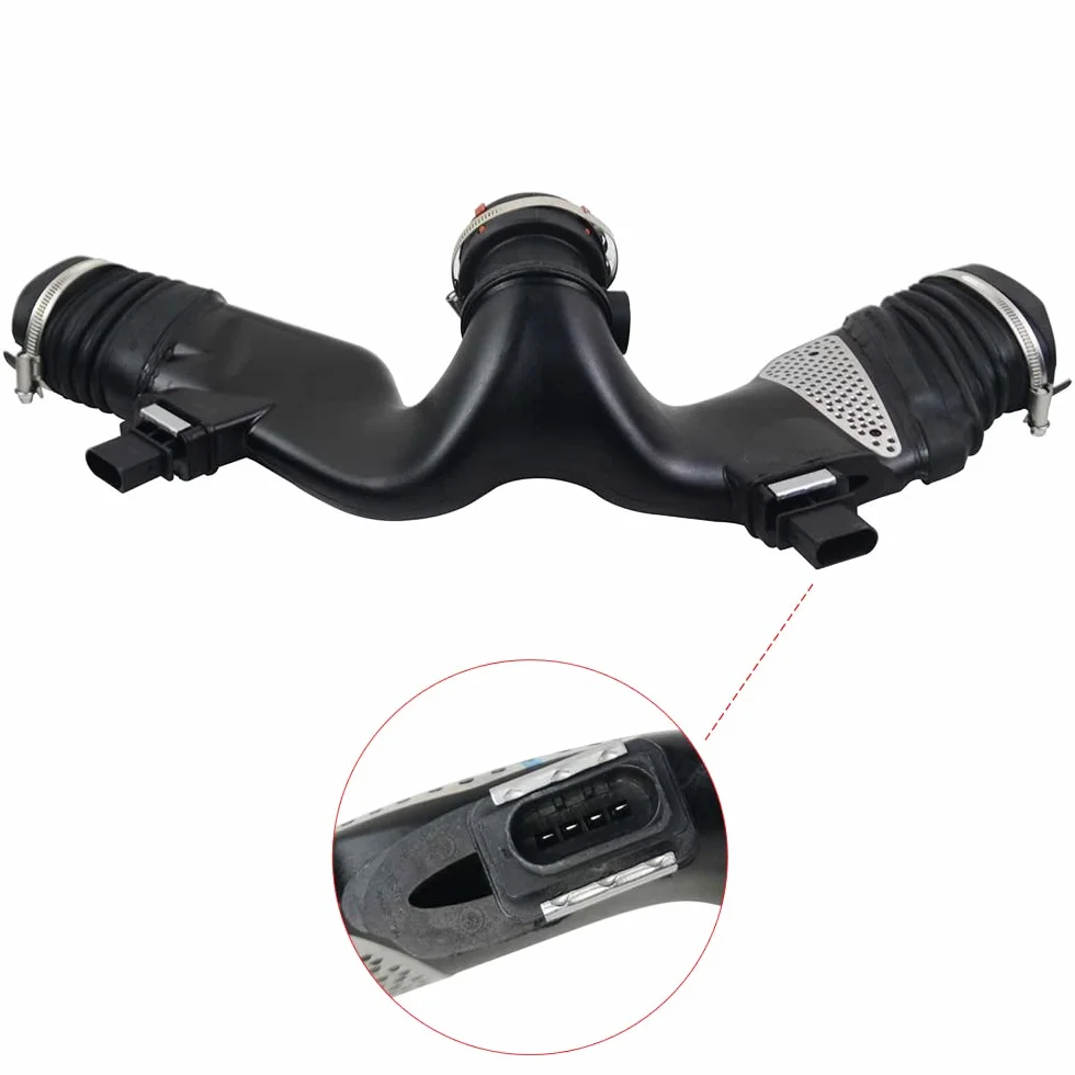 Lufteinlassschlauch 4pin kompatibel mit OM642 W211 W212 S211 S212 W203 W204 | kompatibel mit Mercedes C E G GL GLK M S R Klasse mit Massensensensor 6420903497, 6420906097, 6420906397, 6420907397